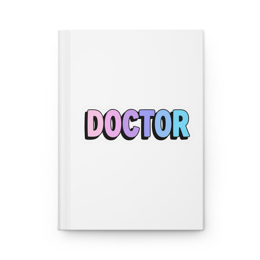 DOCTOR faux sticker Hardcover Journal