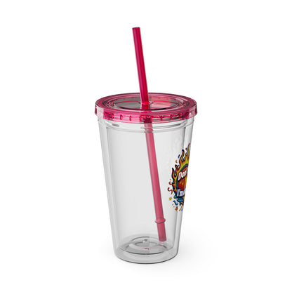 Don't mind my hair I'm doing yours Clear Insulated Cup