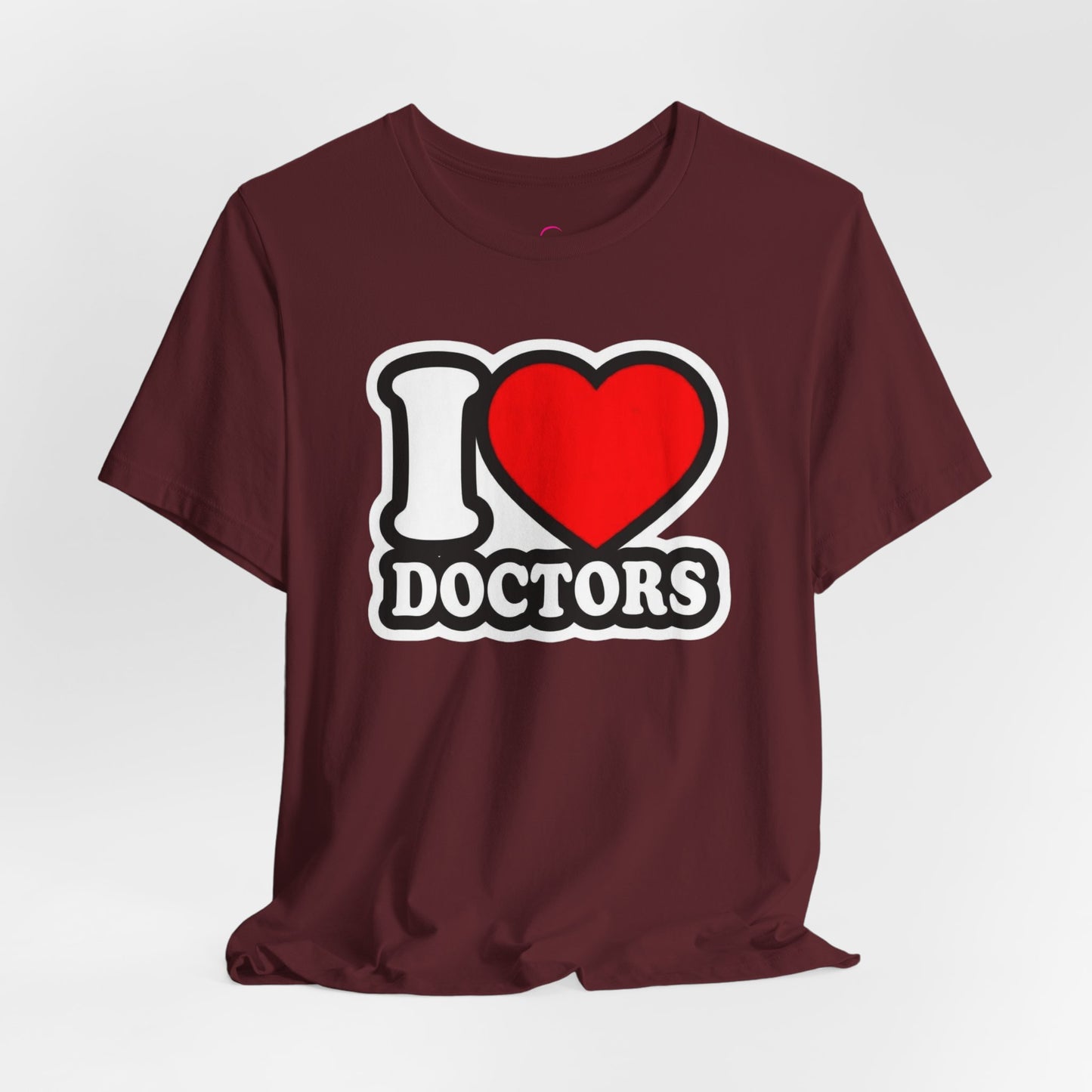 I love doctors faux sticker T-shirt