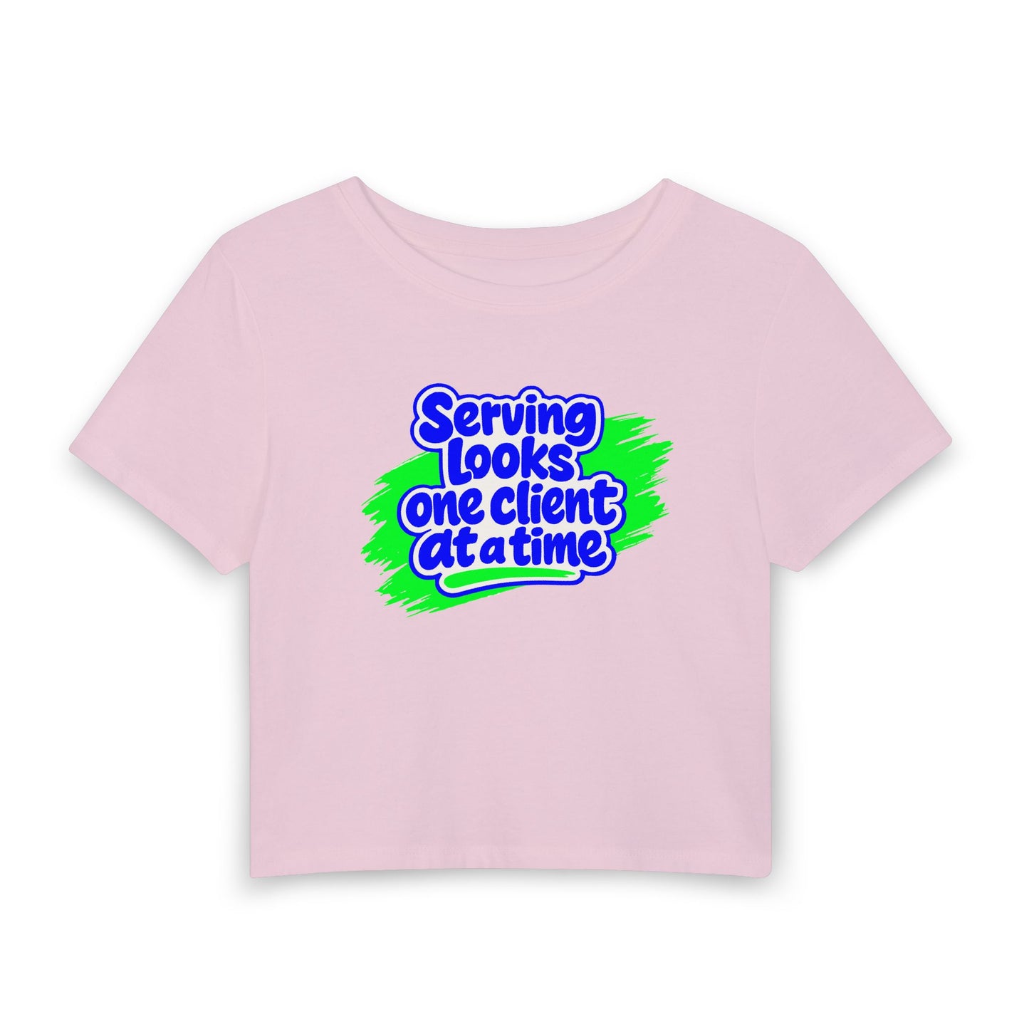 Serving looks one client at a time Crop Tee