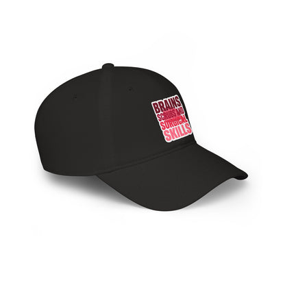 Brains, scrubs and surgical skills pink Baseball Cap