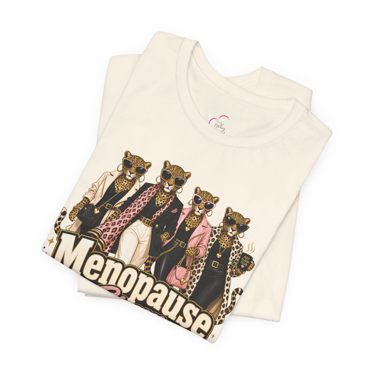 Menopause crew leopard T-shirt