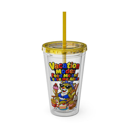 Vacation mode feed me and leave me alone Clear Insulated Cup