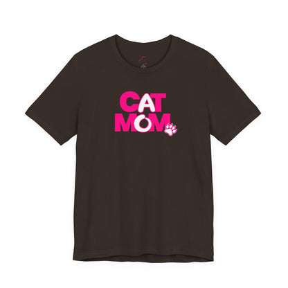 Cat mom pink T-shirt