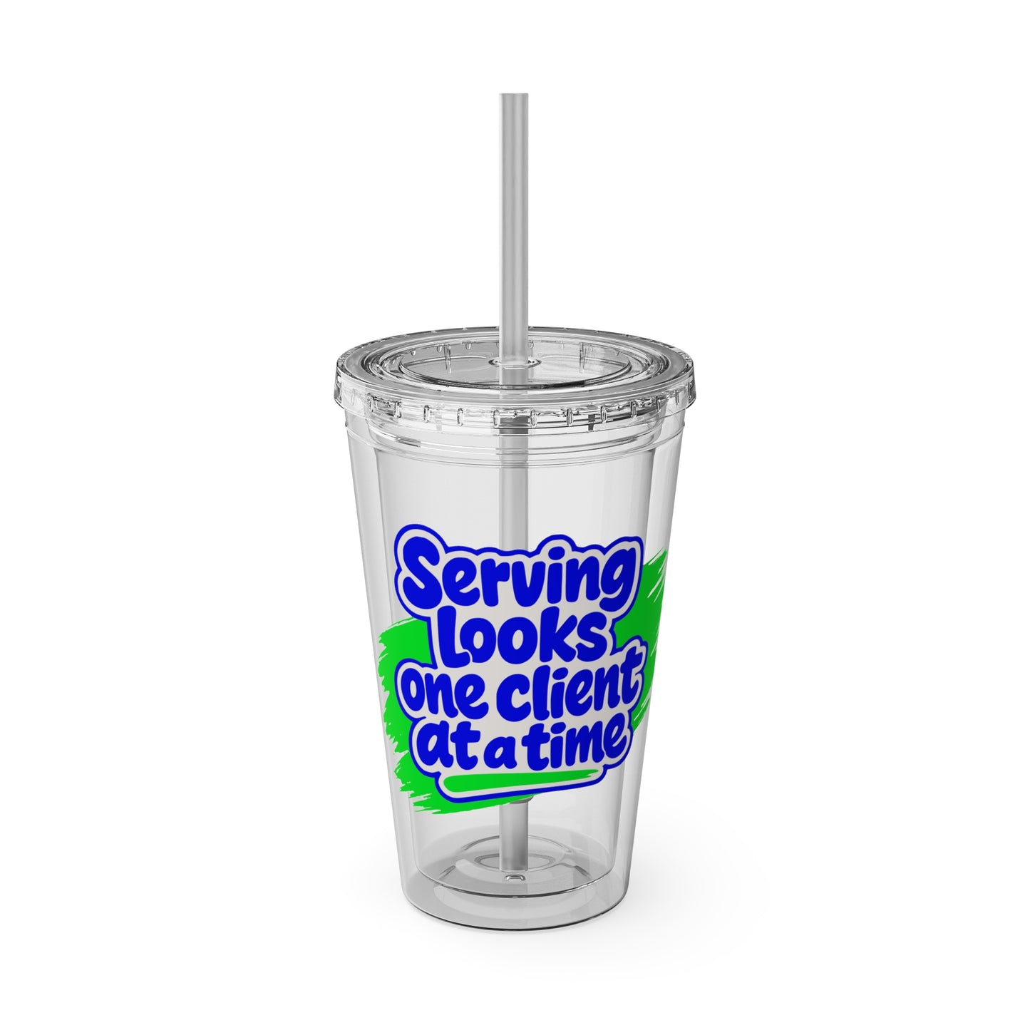 Serving looks one client at a time Clear Insulated Cup