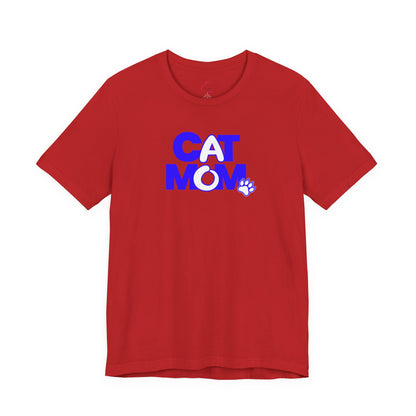 Cat mom blue T-shirt