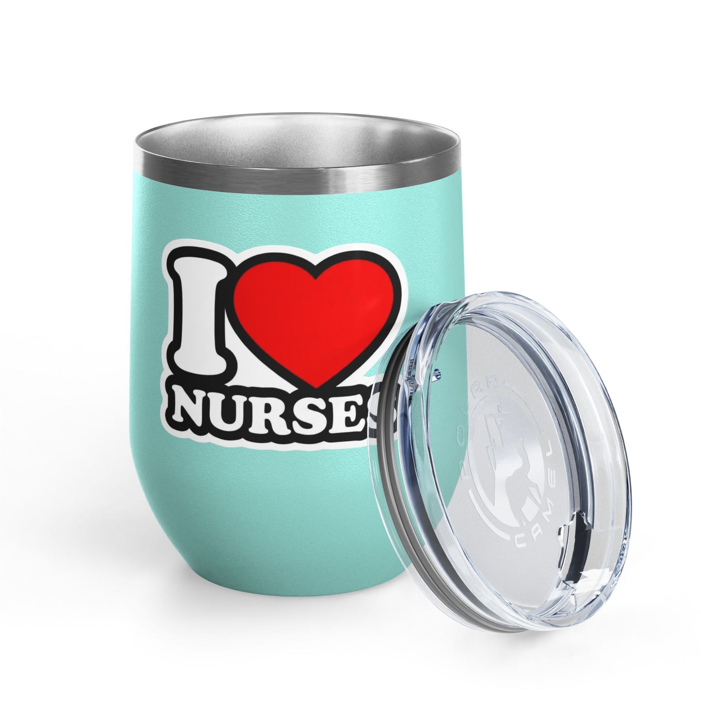 I love nurses faux sticker Tumbler