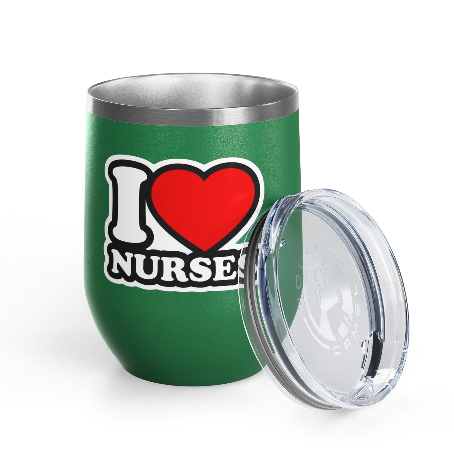 I love nurses faux sticker Tumbler