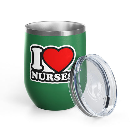 I love nurses faux sticker Tumbler