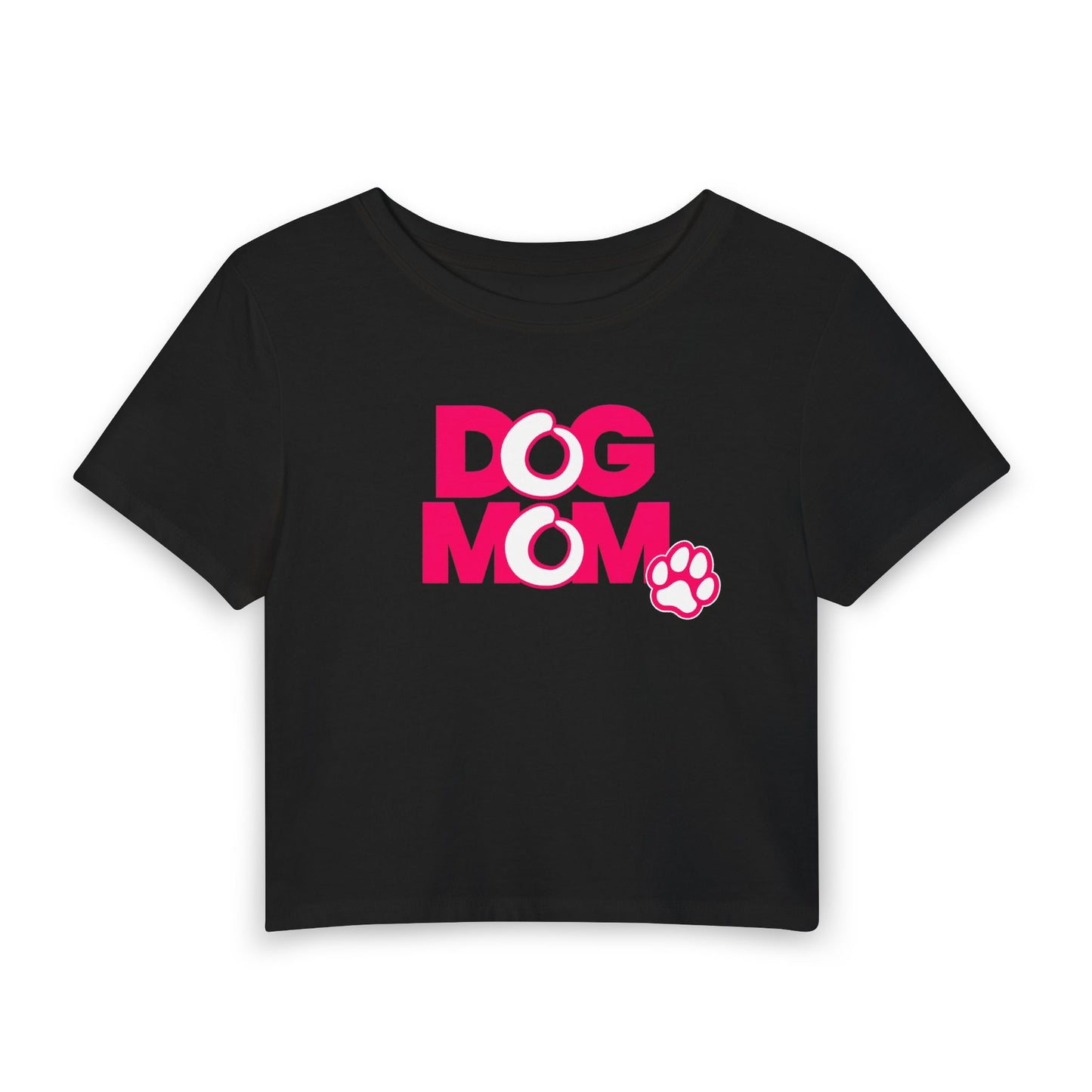 Dog mom pink Crop Tee