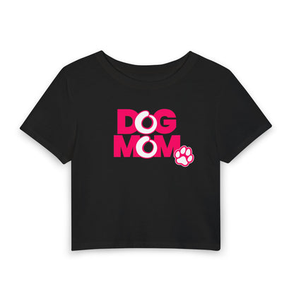 Dog mom pink Crop Tee