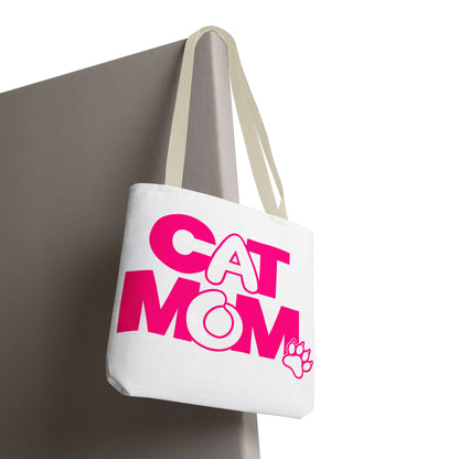 Cat mom pink Tote Bag