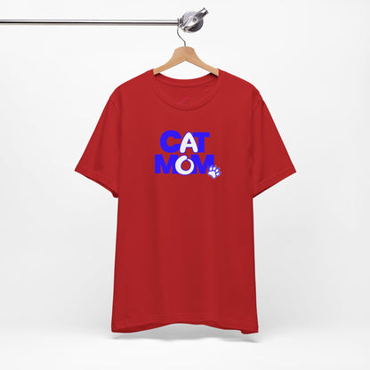 Cat mom blue T-shirt