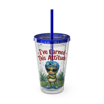 I've earned this attitude Clear Insulated Cup