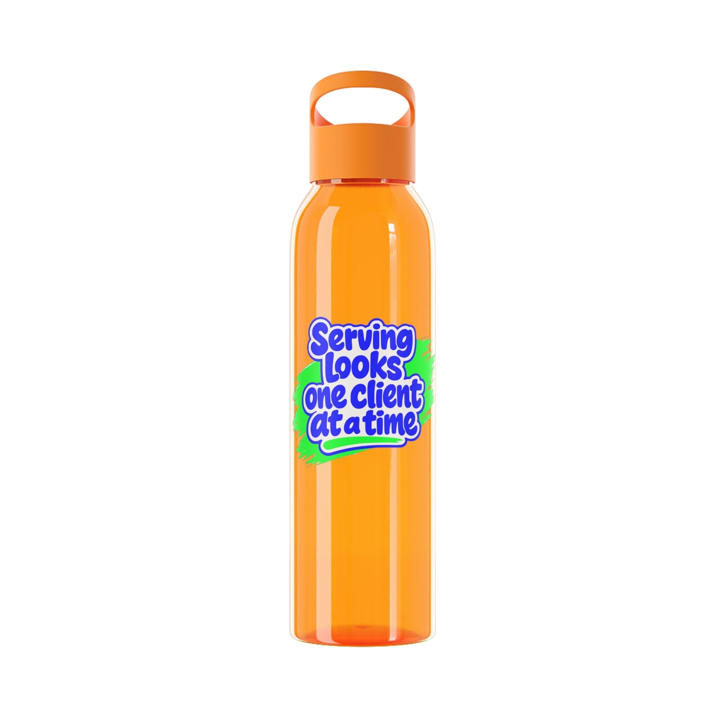 Serving looks one client at a time Water Bottle