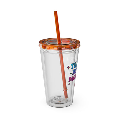 Teacher by day mom 24/7 Clear Insulated Cup