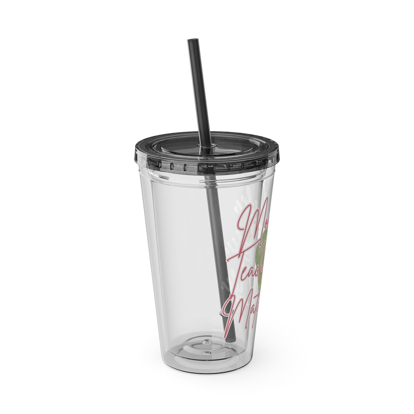 Mom Life, Teacher Life, Matcha Life' Clear Insulated Cup
