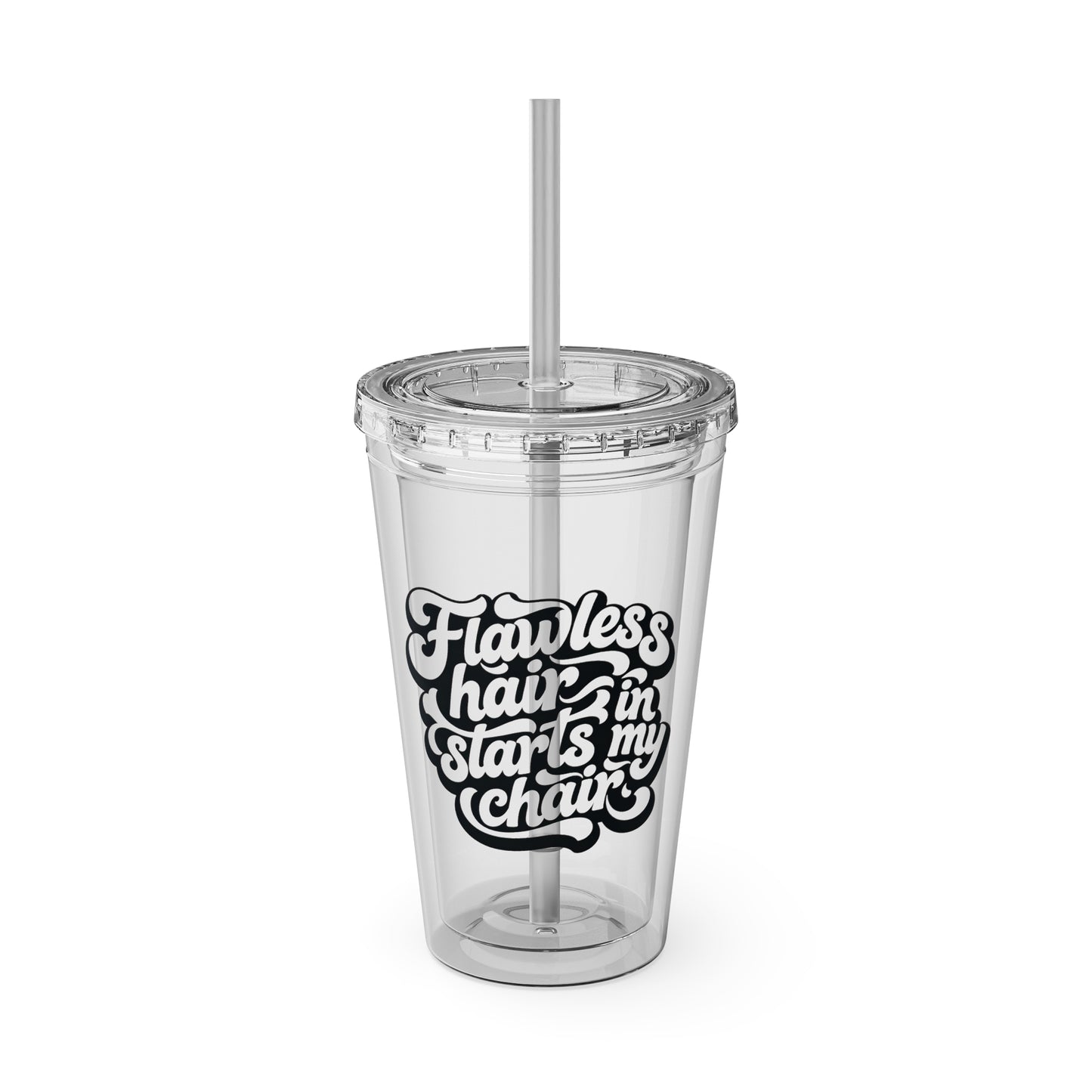 Flawless hair starts in my chair Clear Insulated Cup