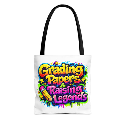 Grading papers & raising legends Tote Bag