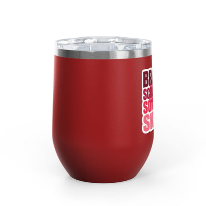 Brains, scrubs and surgical skills pink Tumbler