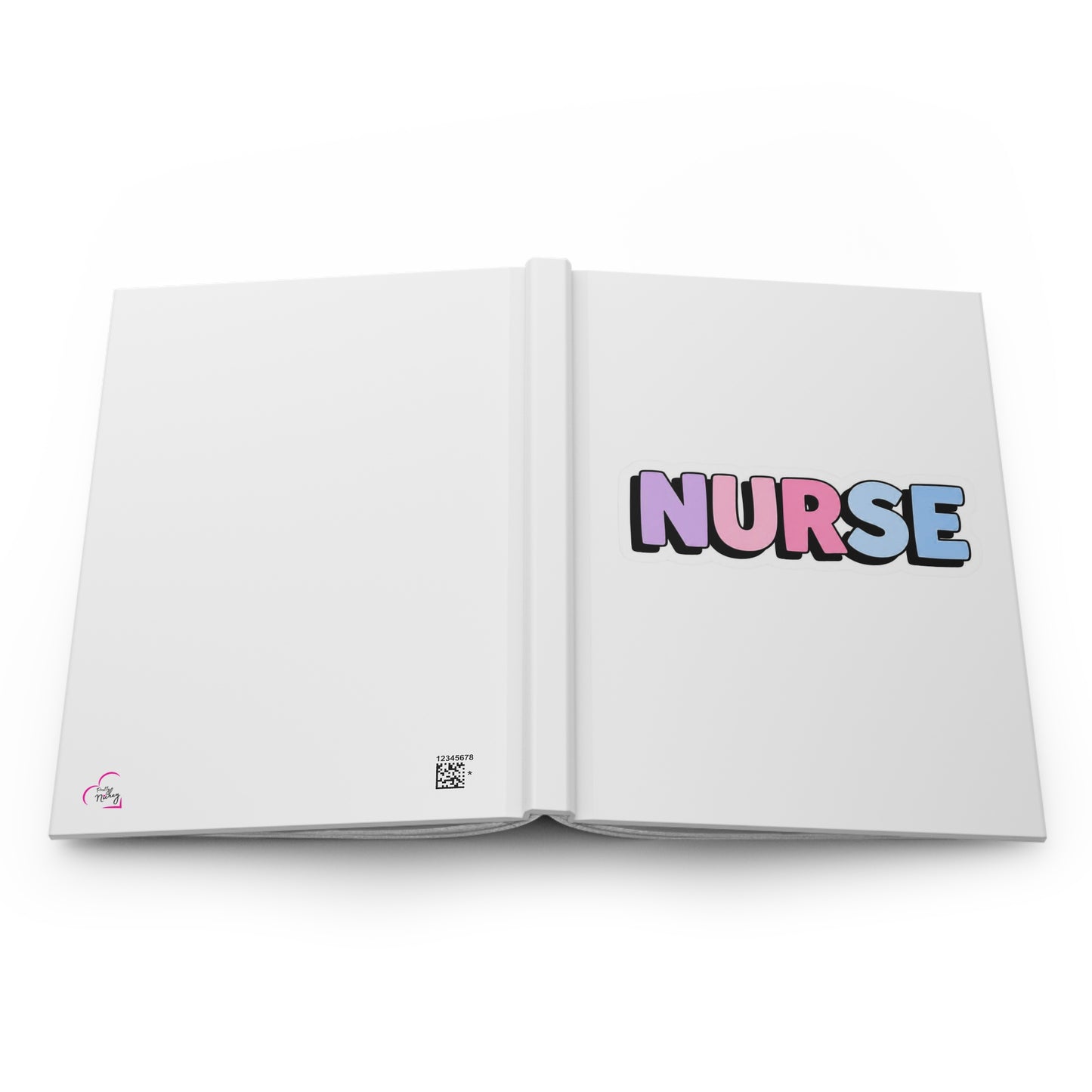 NURSE faux sticker Hardcover Journal