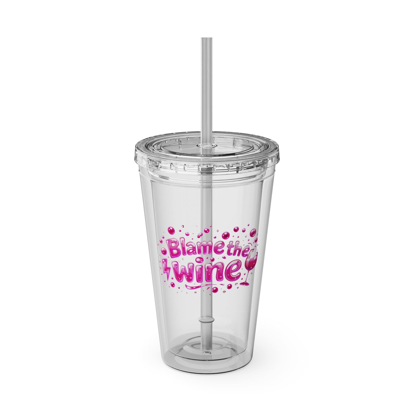 Blame the wine Clear Insulated Cup