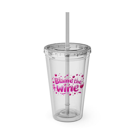 Blame the wine Clear Insulated Cup
