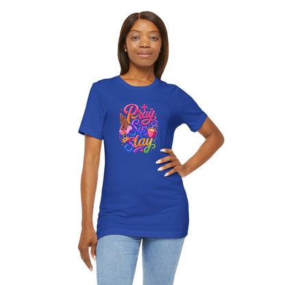 Pray, sip, slay T-shirt
