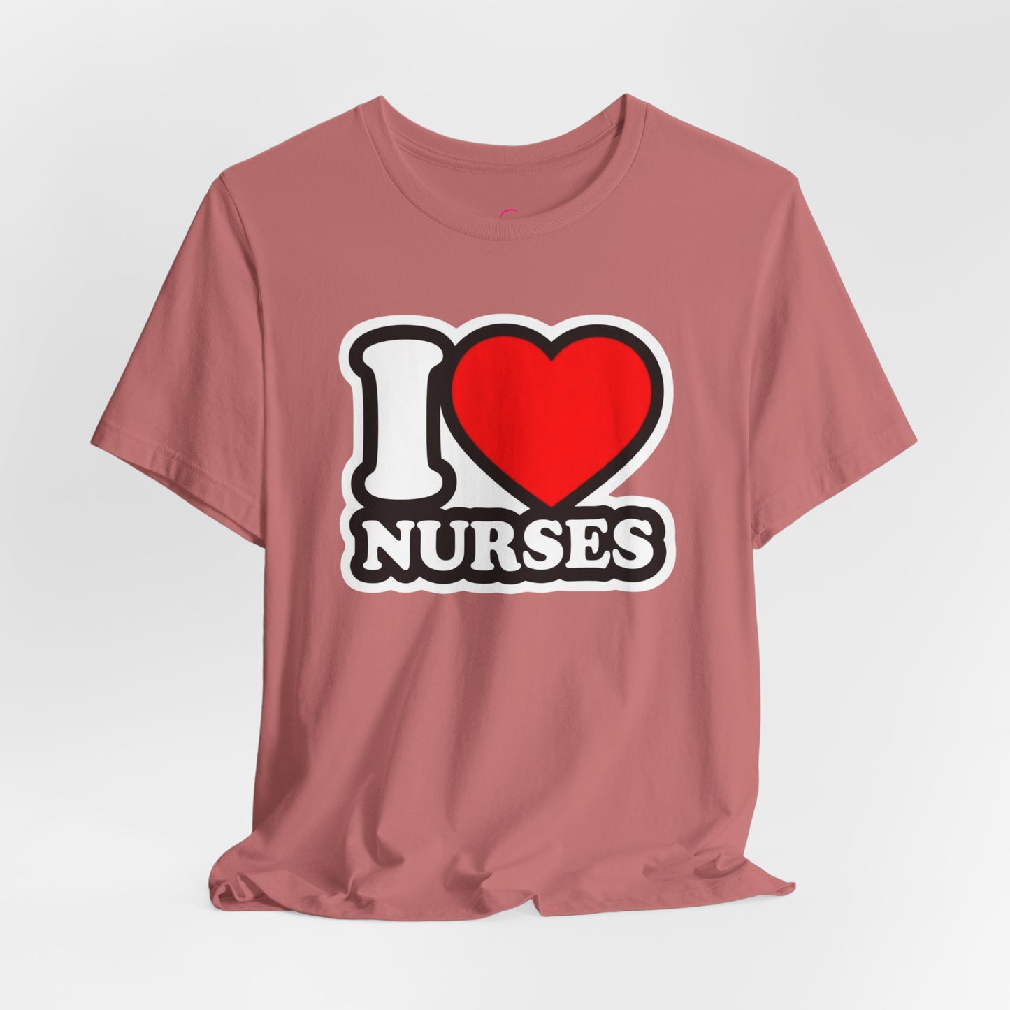 I love nurses faux sticker T-shirt