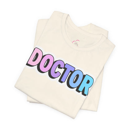 DOCTOR faux sticker T-shirt
