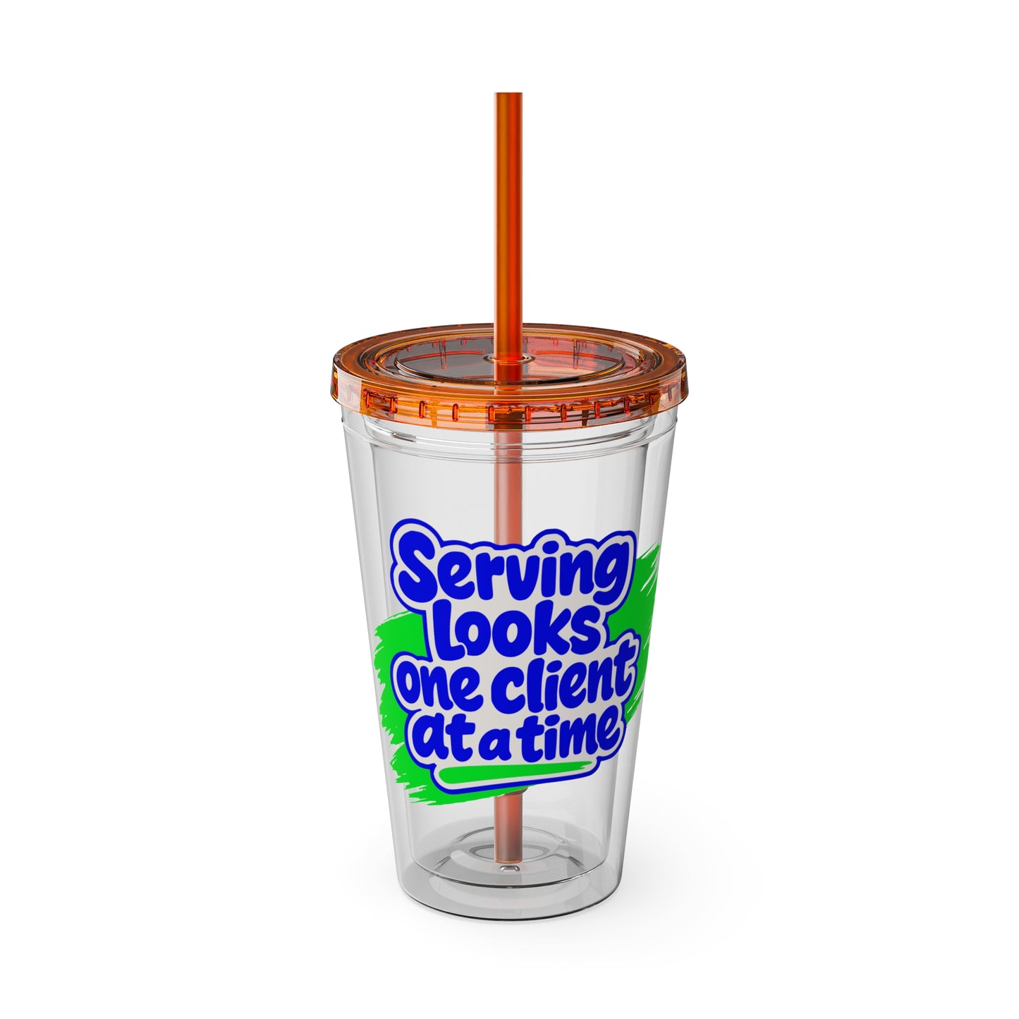 Serving looks one client at a time Clear Insulated Cup