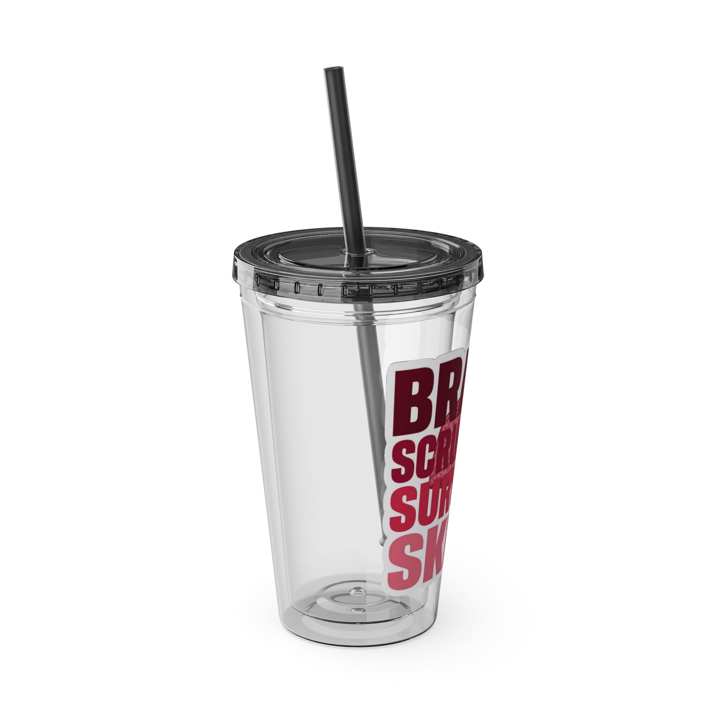 Brains, scrubs and surgical skills pink Clear Insulated Cup