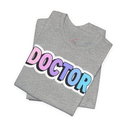DOCTOR faux sticker T-shirt