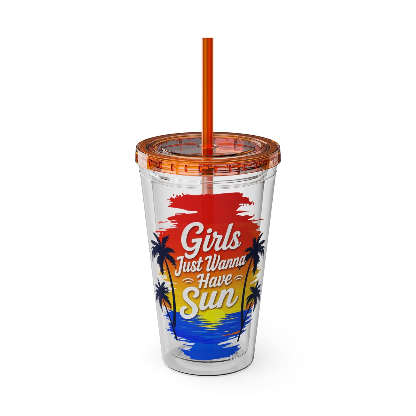 Girls just wanna have sun Clear Insulated Cup