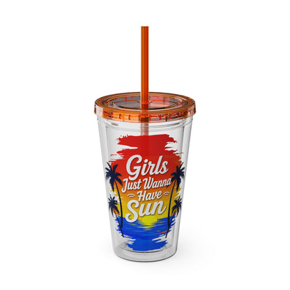 Girls just wanna have sun Clear Insulated Cup