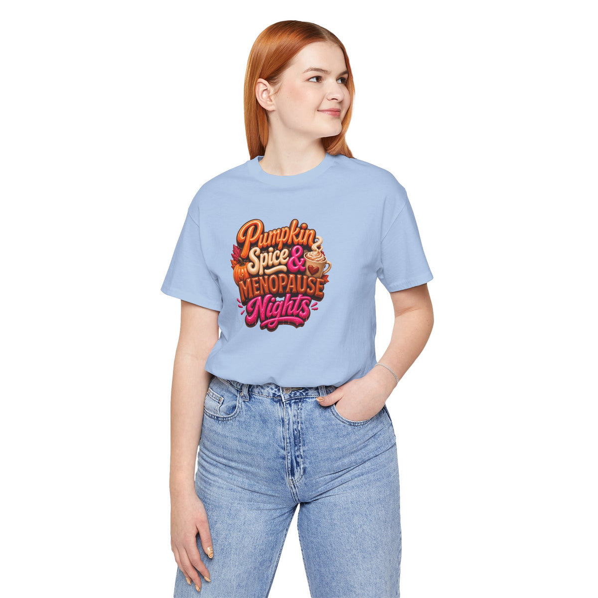 Pumpkin spice & menopause nights T-shirt