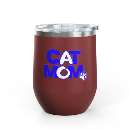 Cat mom blue Tumbler