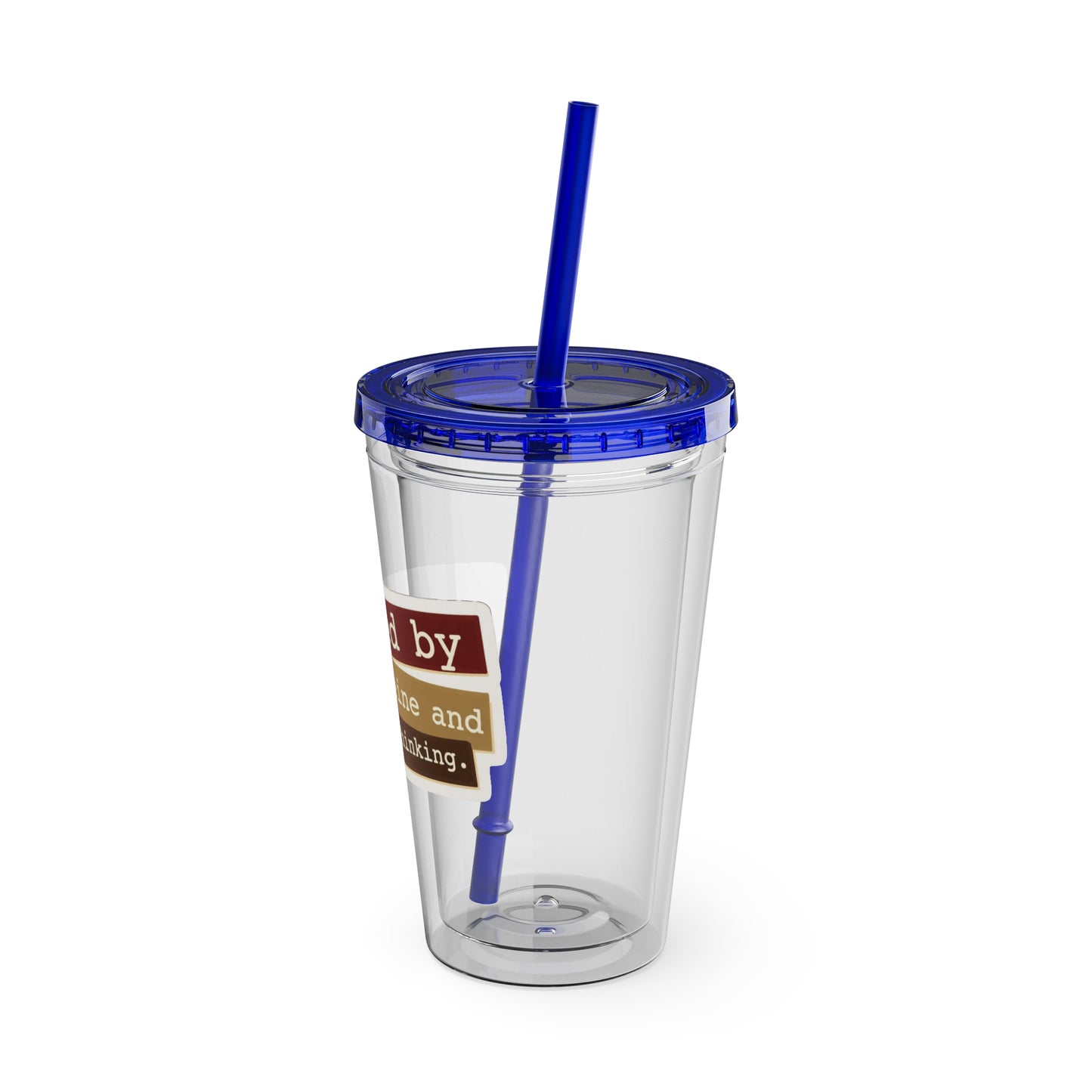 Powered by caffeine and critical thinking Clear Insulated Cup