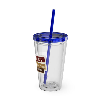 Powered by caffeine and critical thinking Clear Insulated Cup