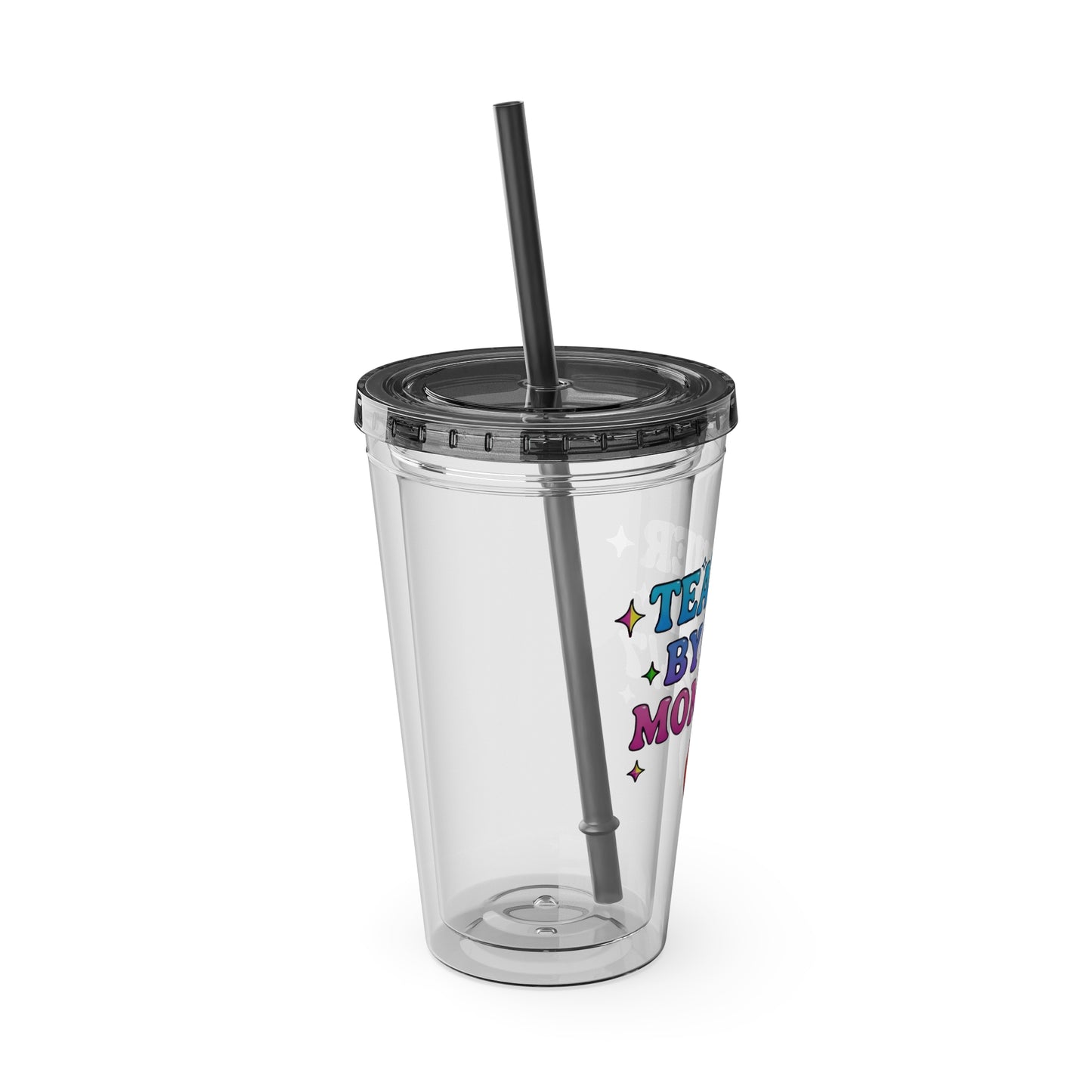 Teacher by day mom 24/7 Clear Insulated Cup