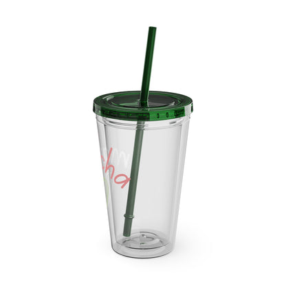 Matcha Heart Clear Insulated Cup