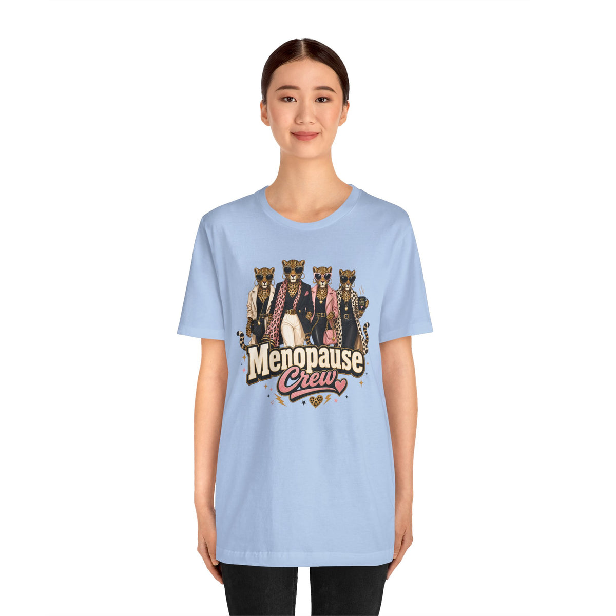 Menopause crew leopard T-shirt