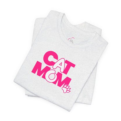 Cat mom pink T-shirt