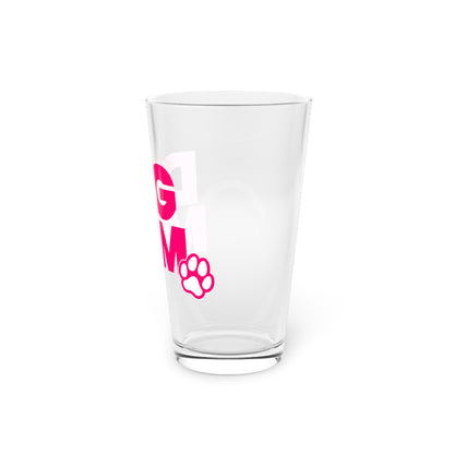 Dog mom pink Beer Glass