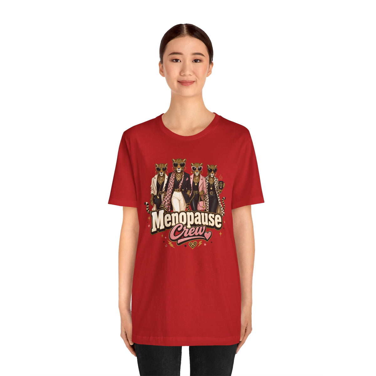 Menopause crew leopard T-shirt