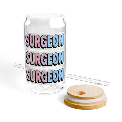 SURGEON faux sticker Sipper Glass