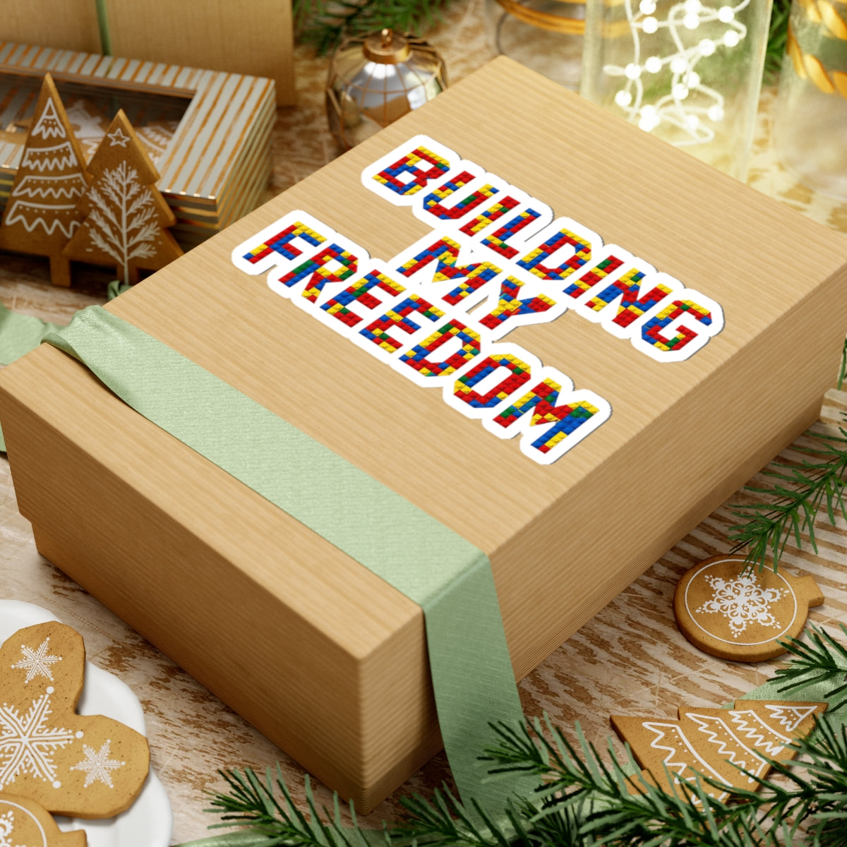 Building my freedom Sticker
