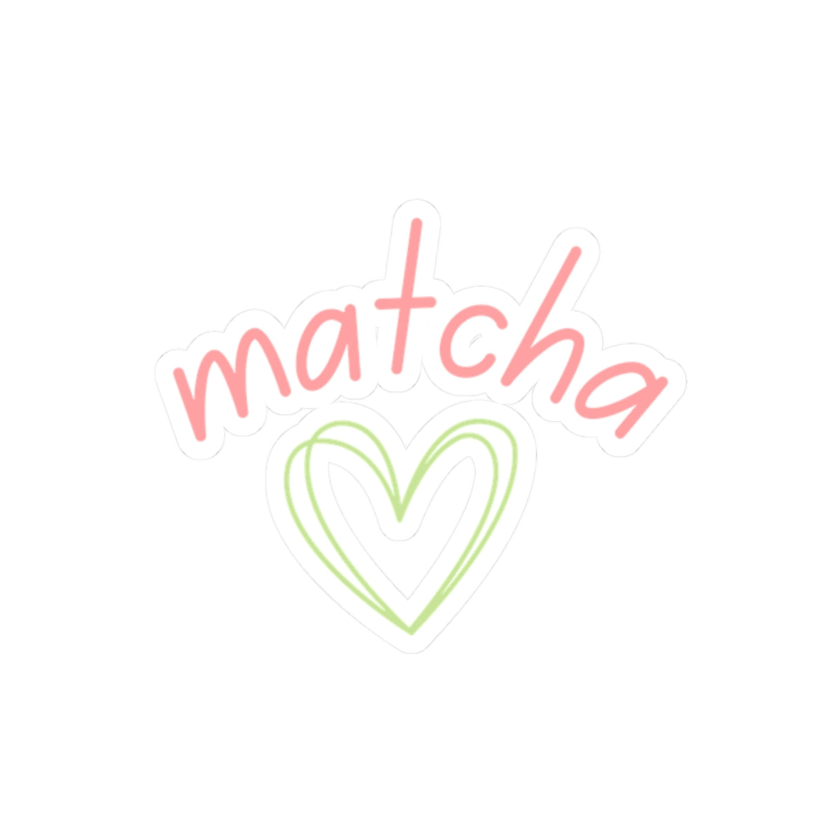 Matcha Heart Sticker