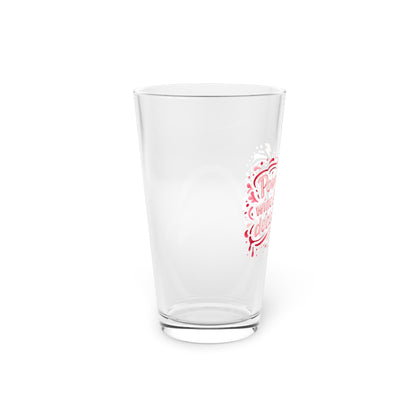 Powered by wine and bad decisions Beer Glass