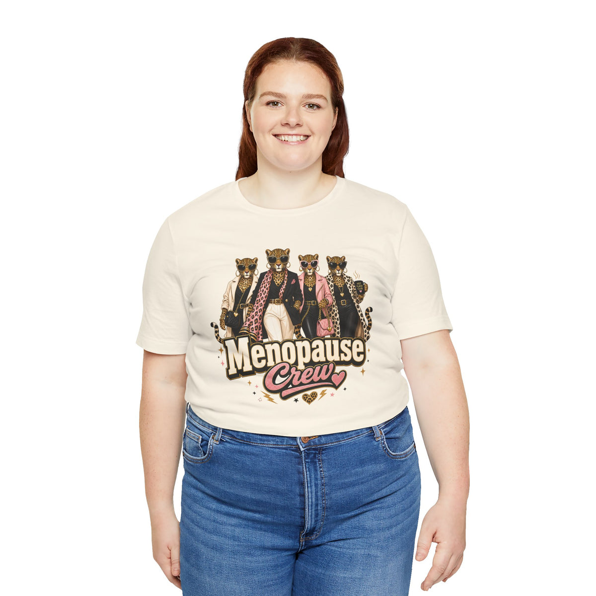 Menopause crew leopard T-shirt